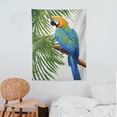 thumbnail image 3 of COMIO Parrot Tapestry, Big Parrot Sitting on Coconut Tree Talkative Character of Exotic Design, Fabric Wall Hanging Decor for Bedroom Living Room Dorm, 30x40 Inch, White Brown Green, 3 of 7