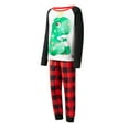 thumbnail image 3 of TSEXIEFOOFU Parent-Child Christmas Nightclothes, Long Sleeve Christmas Cartoon Dinosaur Print Tops Trousers Suit / Romper, 3 of 9