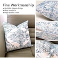 thumbnail image 3 of Boho Throw Pillow Covers 18x18 Inch Set of 2, Asian Scenic Blue White Throw Pillows Vintage Farmhouse Decorative Pillowcase Linen Cushion Cover for Home Sofa Bedroom Outdoor, 3 of 6