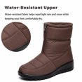 thumbnail image 4 of Knivor Women Front Zip Quilted Winter Snow Boots Fleece Lined Non‑Slip Ankle Boots for Women Cold Weather Daily Outdoor Footwear, 4 of 9