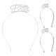 thumbnail image 1 of 3 unidades de diademas individuales para el cabello, pinzas metálicas para el cabello, accesorios para el cabello, accesorio para despedida de soltero (plateado), 1 of 8