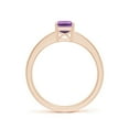 thumbnail image 2 of ANGARA Natural Octagonal Amethyst Cocktail Ring with Diamonds in 14K Rose Gold for Women (Size-7x5mm) | February Birthstone, Birthday, Anniversary, Jewelry Gift for Women | Natural Amethyst Ring, 2 of 8