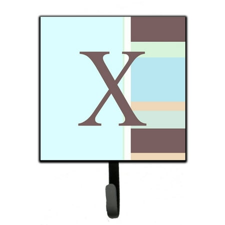 

Carolines Treasures CJ1003-XSH4 Letter X Initial Monogram - Blue Stripes Leash or Key Holder 7Hx4.25W multicolor