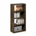 thumbnail image 5 of Furinno Viola 4-Tier Open Shelf Bookcase, Bookshelf, Amber Pine, 5 of 5