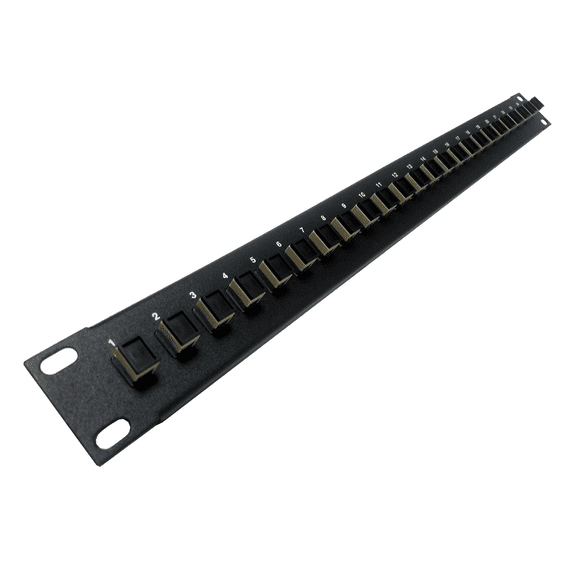 24 Port SC Fiber Patch Panel Multimode (Beige Couplers) (Loaded 1u) 19"