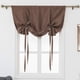 thumbnail image 1 of Zhuge Cortina opaca con lazo, aislante térmico, ajustable, para ventanas pequeñas, con bolsillo para barra (46" x 63", café), 1 of 5