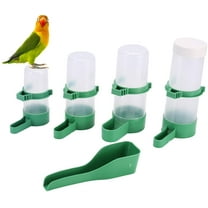 Walbest 5 Pcs Automatic Bird Feeder Water Dispenser Set, Food Bowl Bottle Drinker Container Cups Cage for Small Bird Pet Parrot Budgie Lovebirds Cockatiel Canaries Parakeets Finch