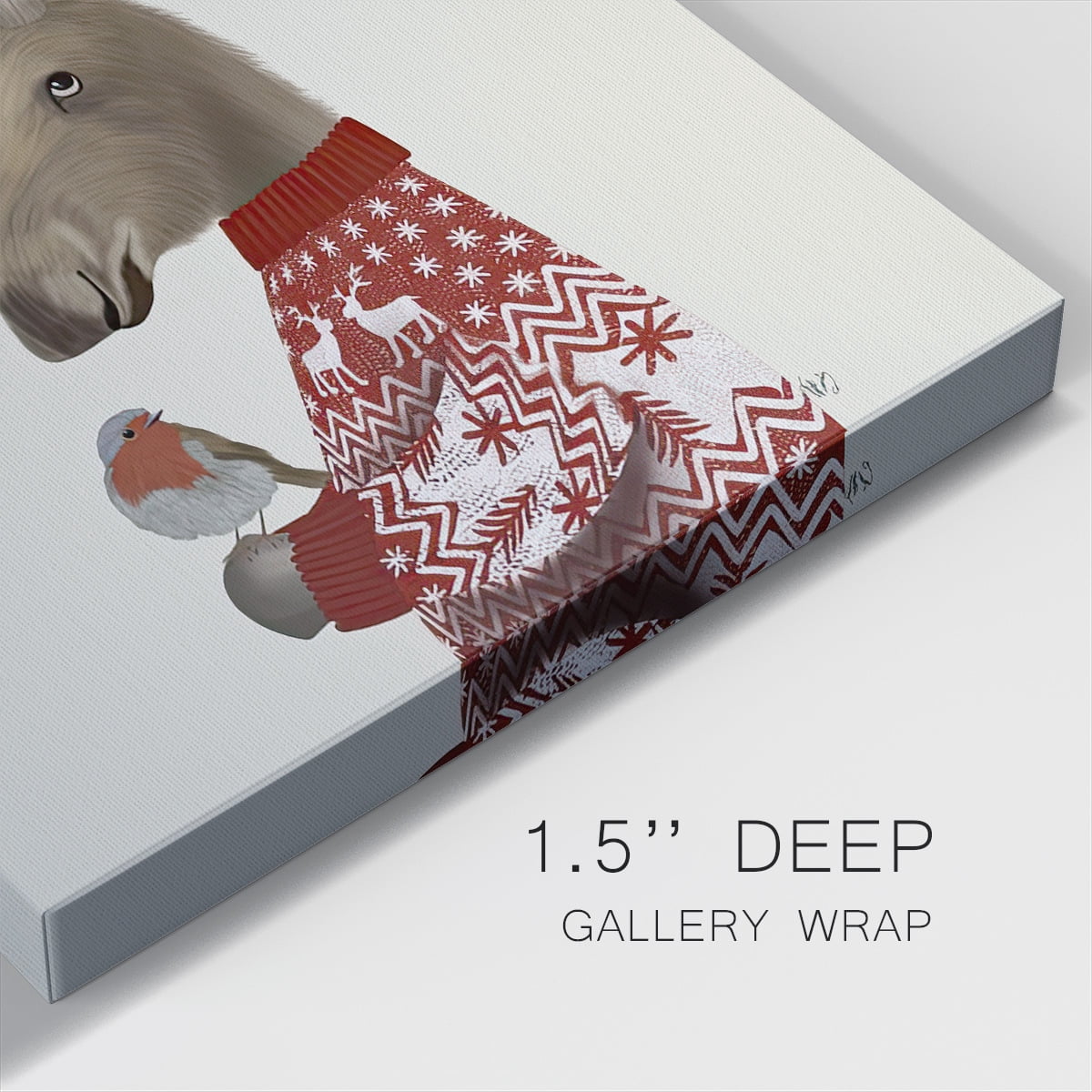 Moose and Robins- Gallery Wrapped Canvas
