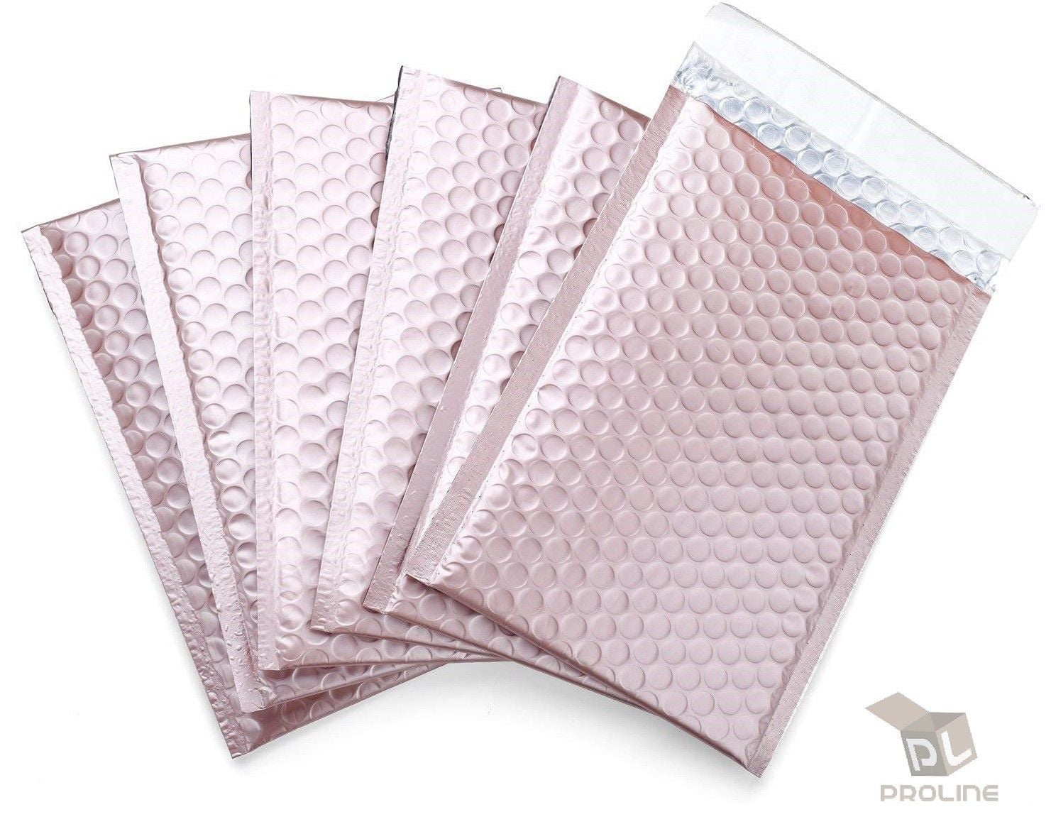 ProLine Matte Metallic Red Bubble Padded Mailers 4x8 Inch Self Seal Padded Envelopes 500 