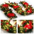 thumbnail image 6 of 9ft Pre-lit Artificial Christmas Garland Decorations Wreath Indoor Holiday Christmas Lighted Garland with Pine Cones Christmas Balls Red Bows for Fireplace, Stair Decoration, 6 of 8