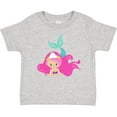 thumbnail image 3 of Inktastic Cute Mermaid, Pink Hair, Green Tail Girls Baby T-Shirt, 3 of 5