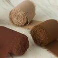 thumbnail image 3 of 3 Rolls Fringe Chiffon Silk Ribbon 2" x Cake Gift 5 Yards Gifts Wrapping Coffee Series, 3 of 9