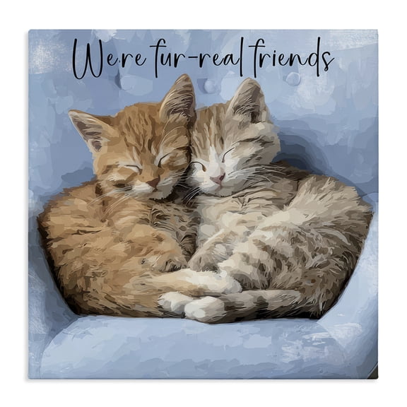 Stupell Industries Cottage We're Fur-Real Friends Canvas Art, 17 x 17, by Kim Curinga