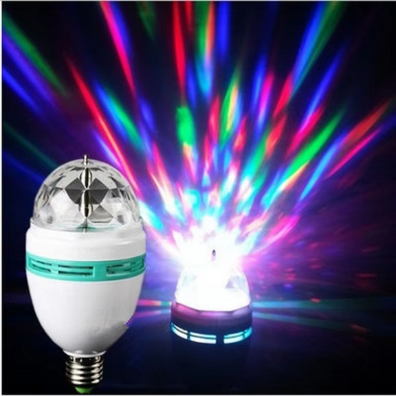 E27 LED RGB Lamp Lights 9W 6W 220v Magic ball Crystal Color Projector Crystal Stage Light Bulb for Ktv Bar Disco Party DJ Christmas