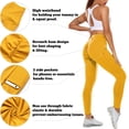 thumbnail image 4 of Ruched Booty Leggings for Women with Pockets Scrunch Butt Lifting Yoga Pants High Waist Sport Gym Tights, 4 of 6