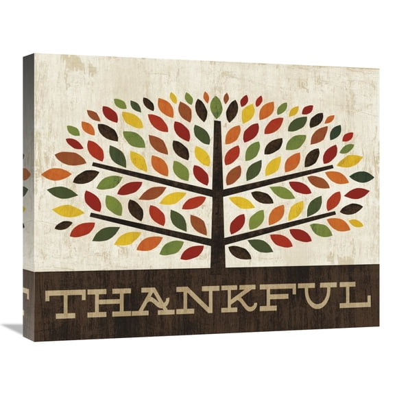 Global Gallery's 'Family Tree - Thankful' By Michael Mullan Stretched Canvas Wall Art