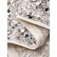 thumbnail image 6 of Silver Sequin Embellished Maxi Skirt With Side Slit For Women Holiday Party Elegant Evening Wear, 6 of 7