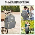 Diaper Bag Backpack, Multifunctional Baby Changing Bag with Foldable Crib & Insulated Milk