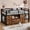 Retro, variant on Einhomn Twin Size Metal Low Loft Bed with 8 Storage Drawers, Bookcase & Safety Guardrail, Under-Bed Play Space & Play Curtain, Pink