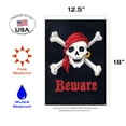 thumbnail image 2 of Toland Home Garden Beware Summer Pirate Flag Double Sided 12x18 Inch, 2 of 5