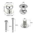 thumbnail image 2 of 9mm Head Dia. Knobs Pull Handle with Screws Zinc Alloy Silver 10Pack, 2 of 6