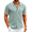 Ice Green, variant on Men's Knit Button Down Shirt Vintage Polo Shirts Short Sleeve Summer Beach Shirts