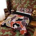 thumbnail image 2 of Manfei Camouflage Colorful Seashell Starfish Queen Comforter Set for Kids Boys and Girls, Marine Life Print Bedding Comforter Set, Black Reversible 3 Pieces, 1 Comforter and 2 Pillowcases, 2 of 6