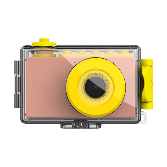 myFirst Camera 2 (Pink) Kids Action Camera with IPX8 Waterproof & Shockproof Case, 1080p Video 8MP Photo, Tripod Mount, Gift for Girl Ages 3-12