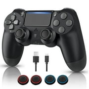 Wireless Controller Dual Vibration Game Joystick Compatible with PS4/Slim/ Pro Console (Jet Black)
