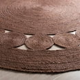 thumbnail image 3 of SAFAVIEH Natural Fiber Morgan Solid Area Rug, Brown, 7' x 7' Round, 3 of 7