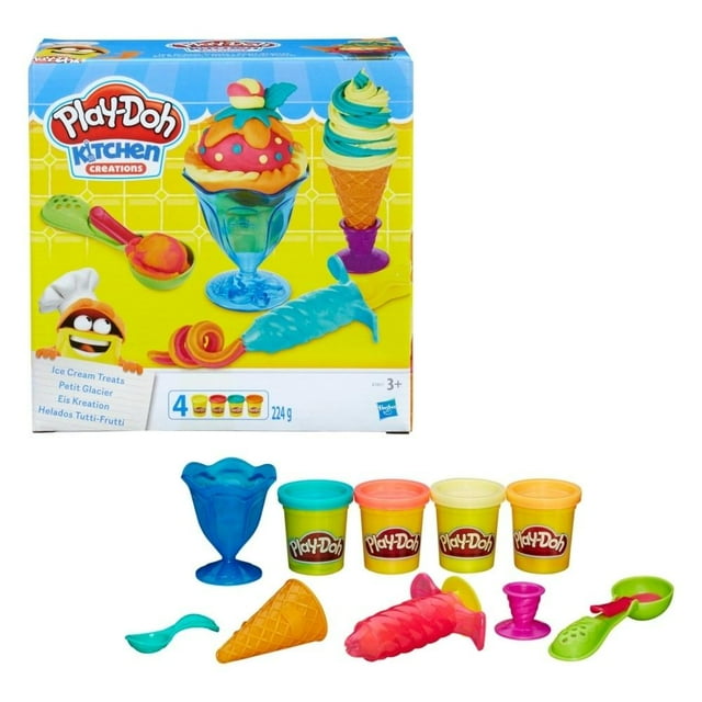 Set de Juego Hasbro Play-Doh Heladería divertida de juguete para hacer helado de juego, manualidades, a partir de 3 años