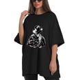 thumbnail image 4 of Women T Shirts and Men T shirt Oversized Shirts Cool Graphic Tees for Men Vintage Streetwear Sweat Casual Shirt 2XL, 4 of 5