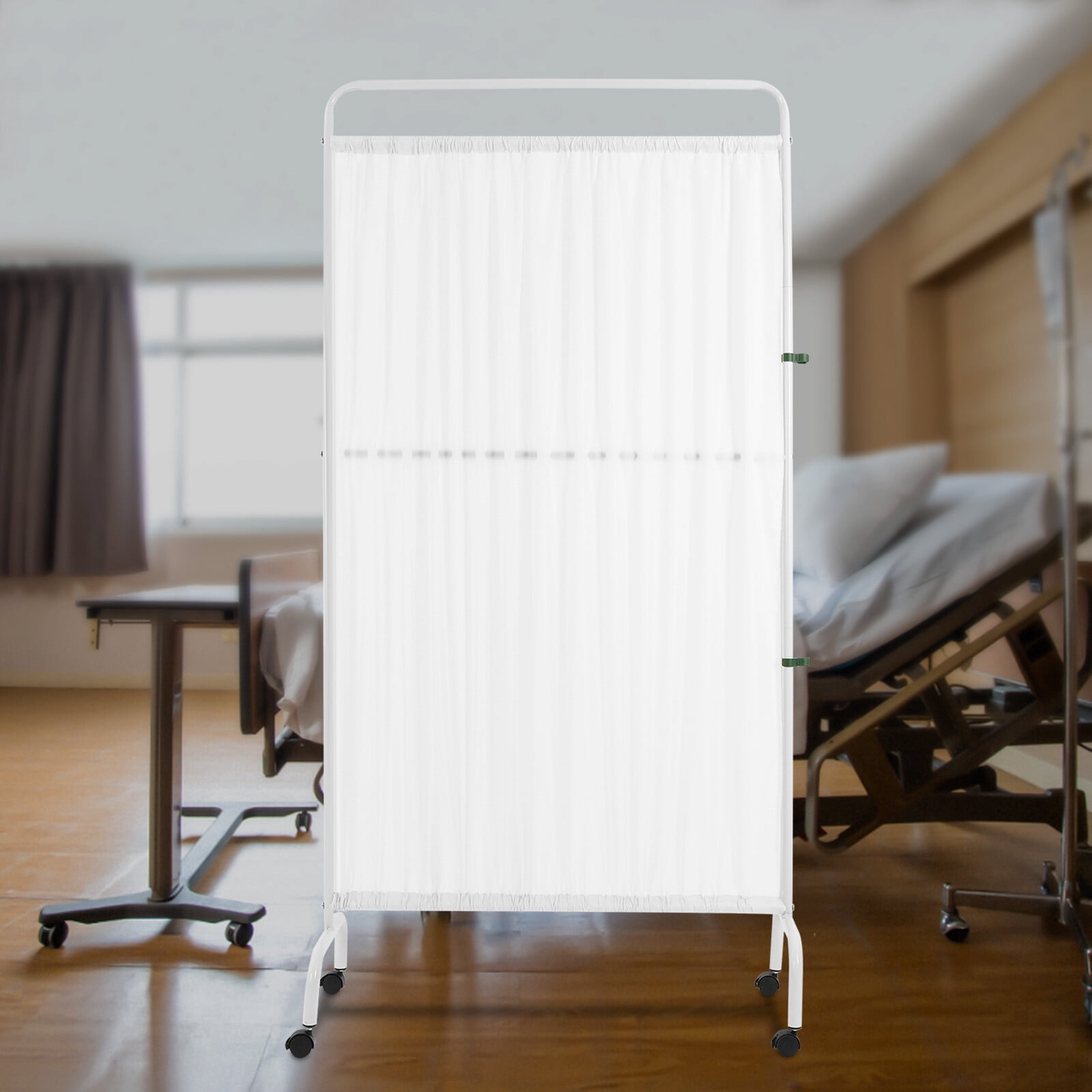 Medical Privacy Screen Room Divider with Lockable Casters 8.27*35.43*70.87 in