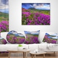 thumbnail image 4 of Designart Rhododendron Flowers in Mountains - Landscape Photography Throw Pillow - 16x16, 4 of 5