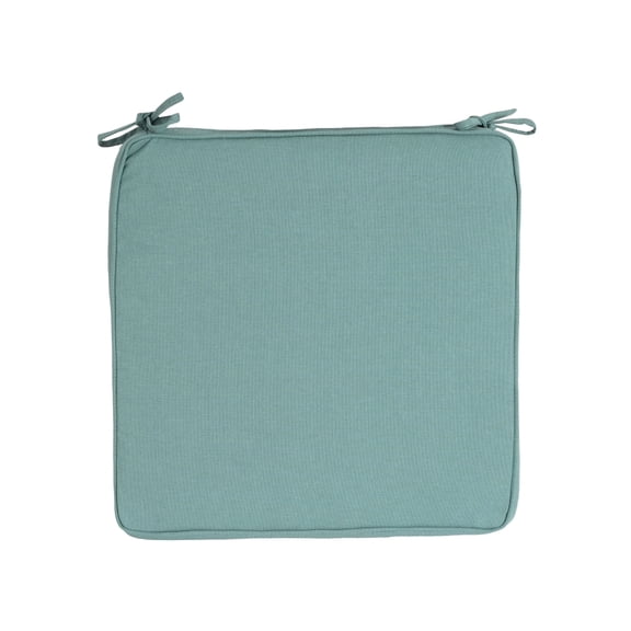 Teal Outdoor Dining Chair Cushion, 19"x19" Weather-Resistant Pad