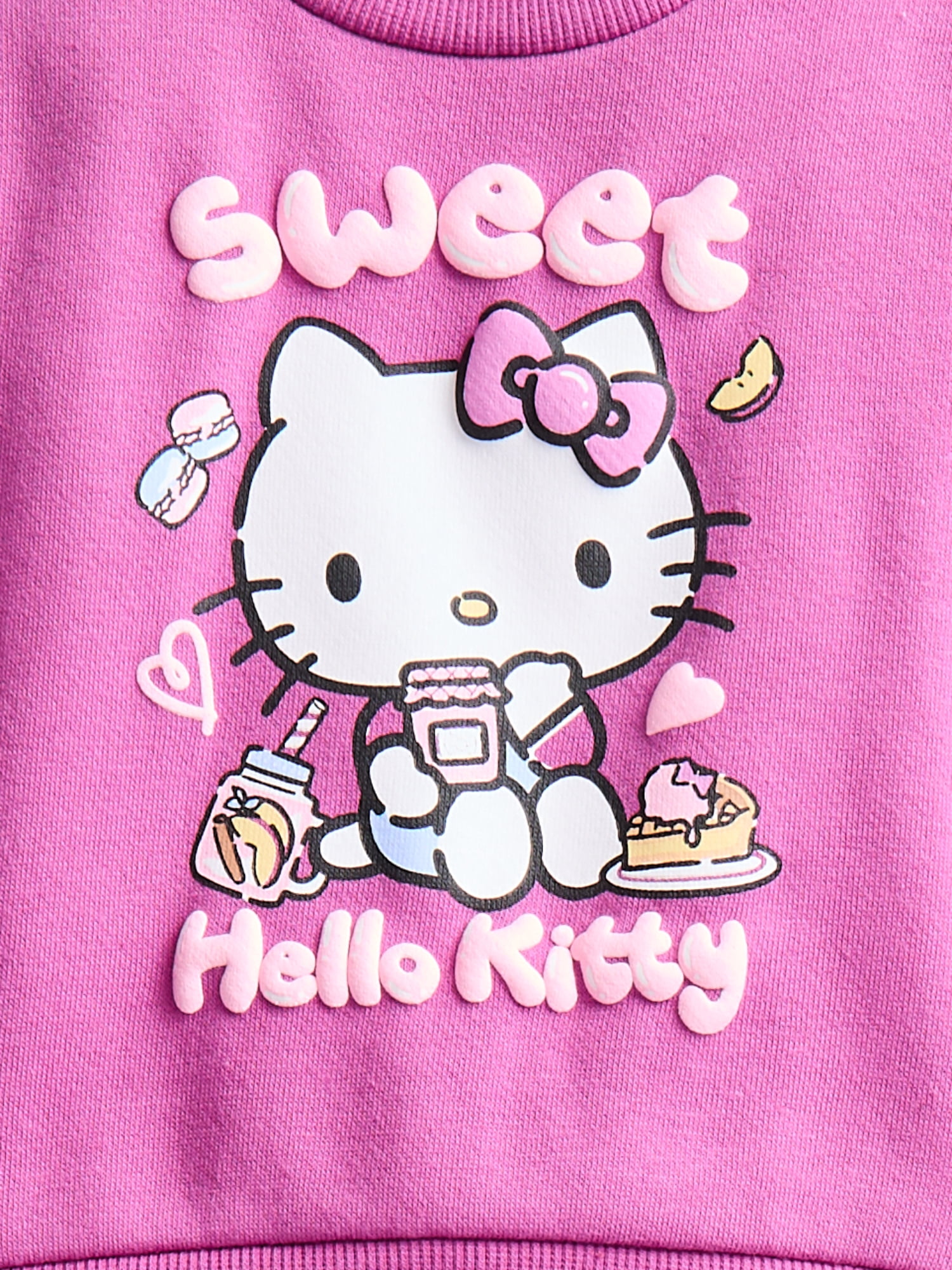 Hello Kitty Baby Girls Fleece Sweatshirt and Pants Set, 2 Piece, Sizes 0/3M-24M