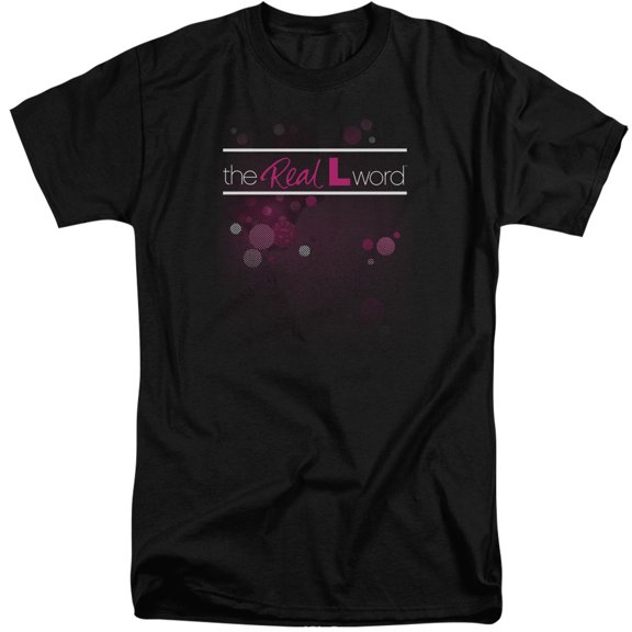 Real L Word Flashy Logo Adult Tall T-Shirt Black