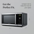 thumbnail image 4 of Farberware Countertop Microwave 900 Watts, .9 cu ft - Microwave Oven With Child Lock - Perfect for Apartments and Dorms - Easy Clean Grey Interior, Stainless Steel, 4 of 6