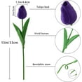 thumbnail image 4 of 10pcs Artificial Tulips Real Touch Fake Flowers for Decoration PU Faux Tulips for Home Bathroom Bedroom Office Table Wedding Bouquet Centerpiece Floral Arrangement Decor, 4 of 5