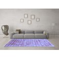 thumbnail image 3 of Ahgly Company Machine Washable Indoor Rectangle Abstract Blue Contemporary Area Rugs, 7' x 9', 3 of 4