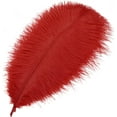 thumbnail image 6 of 10 Pack Natural Ostrich Feathers, 10-12 in (25-30 cm) Crafts DIY Plume Feather for Centerpieces Home Wedding Party Table Decoration - Red, 6 of 7