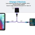 thumbnail image 6 of USB Wall Charger Block,ABCPOW 2.1A Dual Port USB Charger Block with 2PACK Android Phone Charging Cord Type C Cable USB C Charging Cables 6ft10ft USB Brick Charger Box Fast Charging Block,Purple, 6 of 7