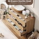 thumbnail image 5 of Natural rattan 6-cajón moderno cómoda: estilo rural de madera almacenamiento gabinete con metal legs - great para bedrooms & living rooms, 5 of 7