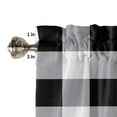 thumbnail image 5 of Kitchen Curtains 45 Inches length, Vintage Farmhouse Window Treatment Curtain Drapes, Black and White Checkered Lightweight Window Panels for Living Room Bedroom, 52"x45", 2 Panels, 5 of 7