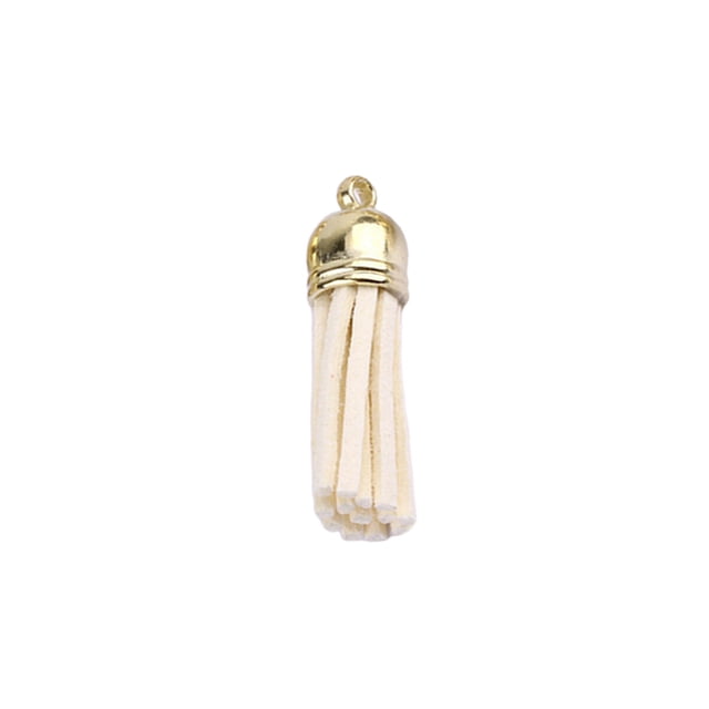 Toystoory 10 piezas de dijes de llavero, borlas, accesorios de decoración, suministros para encontrar, accesorios artesanales, accesorios para Artesanía Beige