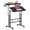 Black, variant on SHOUFTW Mobile Standing Desk, Adjustable Height Rolling Computer Desk for Home Office, Portable Treadmill Sit Stand Workstation, Rustic Brown