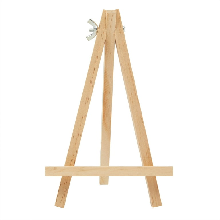 Wood Display Stand Easel Mini Wood Display Easel Small Tripod Easel  Tabletop Holder Stand for Small Canvases Crafts Business Cards Signs Photos  