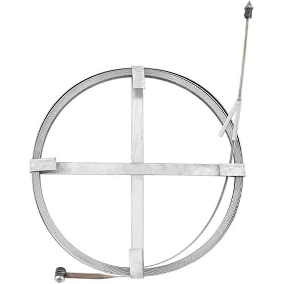Flat Sewer Rod 3/4" x 50' Adjustable Grip Handle Plumbing Snake Gray Drain Augers for Dredge Sewers Wells and Various Outdoor Pipes