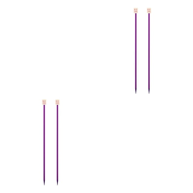 serony Color Random Single Pointed Knitting Needles Sweater Weaving Needle Handknitting Tool Home Supplies 13.78 Inch 5.0mm 2Set