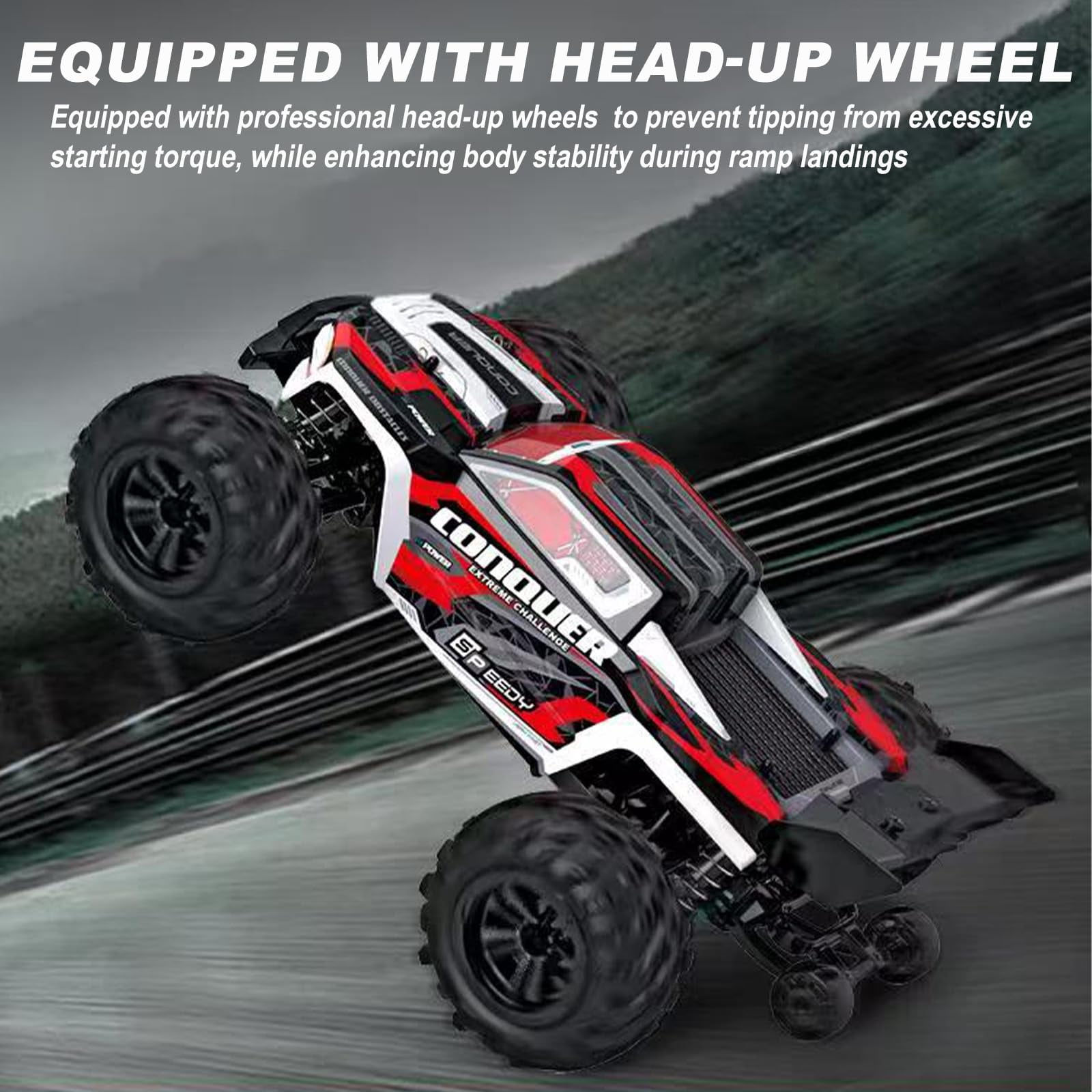1:16 Scale All-Terrain RC Car for Adults, 38+KM/H High Speed 4WD Off-Road Remote Control Truck with 2 Rechargeable Batteries and Interchangeable car shells